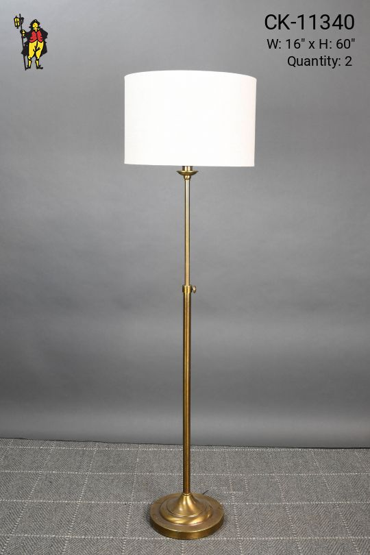 Adjustable Brass Stick Floor Lamp