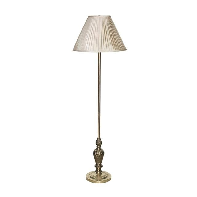 LAMP-FL-60"BRASS-ACANTHUS BASE