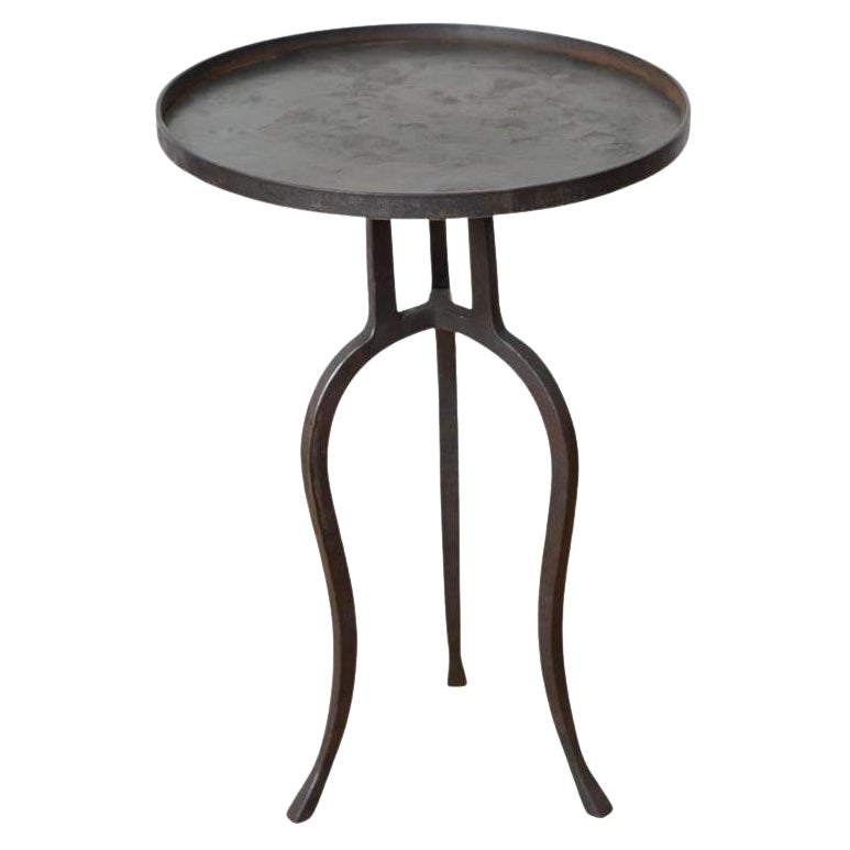 Martini Side Table in Wrought Iron, Art Deco style, in stock