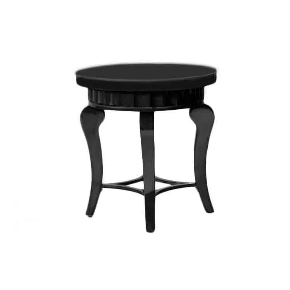 Capri Round End Table Black