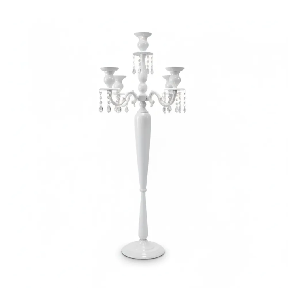Four Arms Candelabra (White) (42")