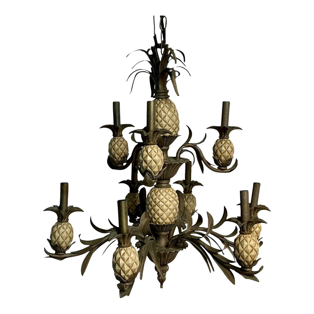 Vintage Boho Pineapple Chandelier
