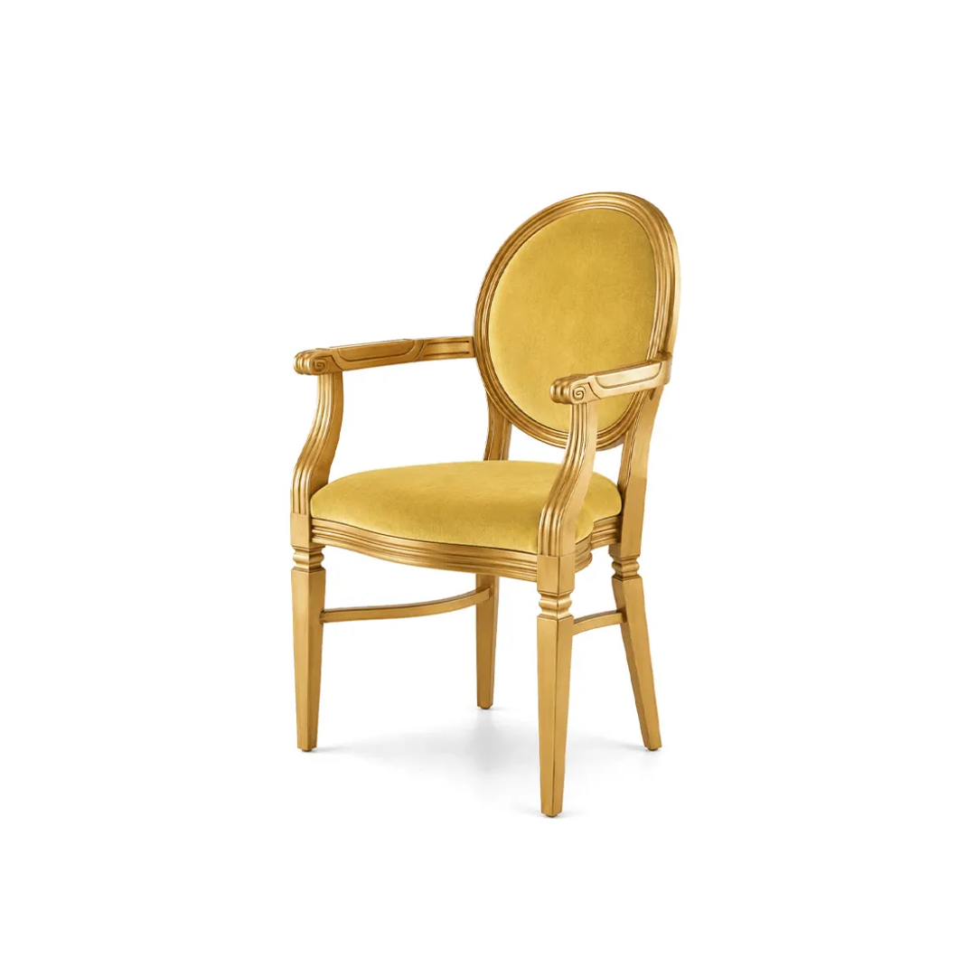 Chandelle Armchair Gold - Cushion Champagne (Velvet)