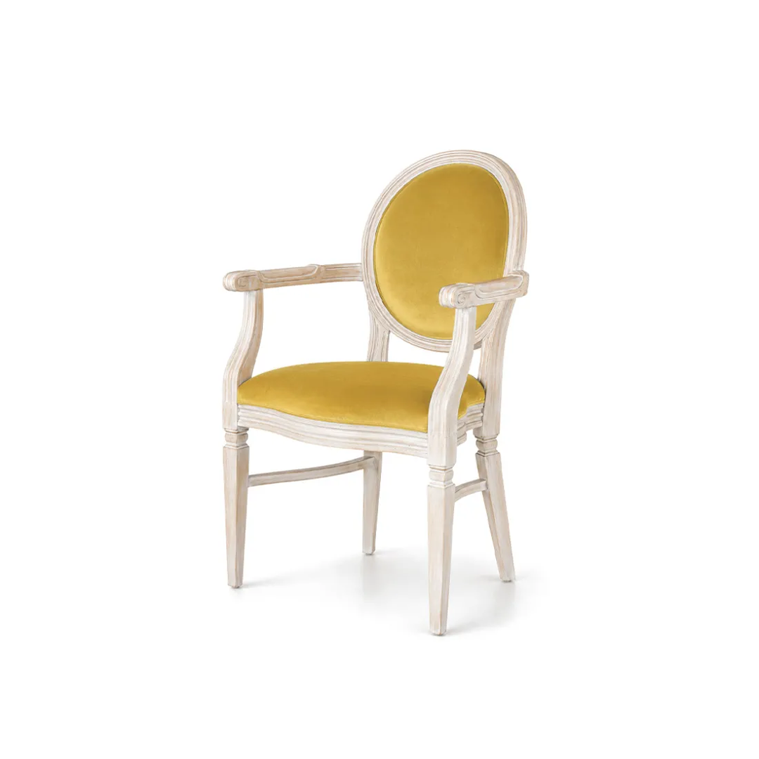 Chandelle Armchair Ivory - Cushion Mint (Velvet)