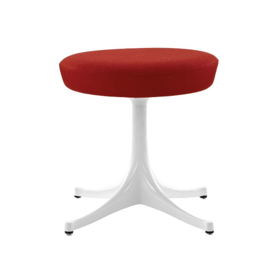Herman Miller Nelson Pedestal Stool in Brick Red