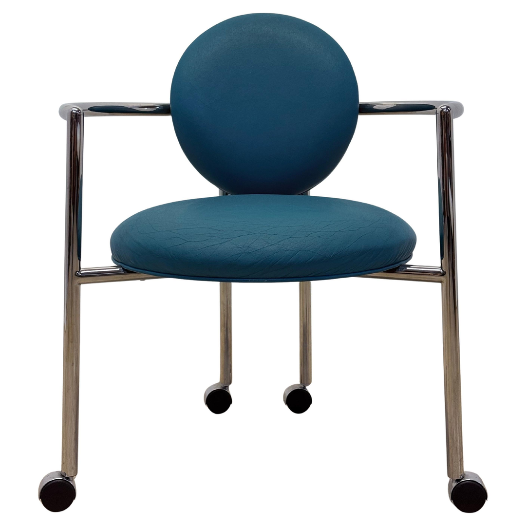 Stanley J Friedman Moon Chair on Casters for Brueton
