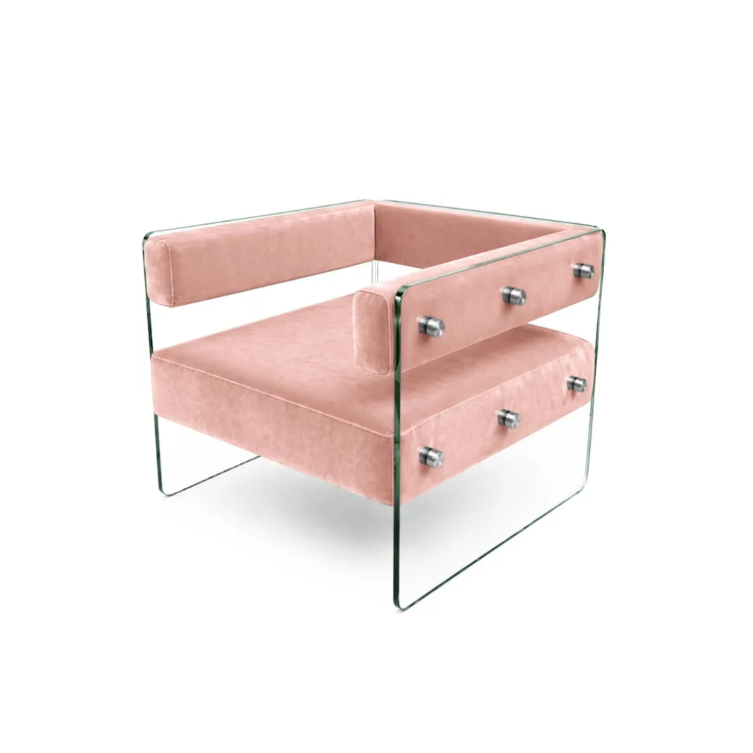 Crystal Armchair - Light Pink