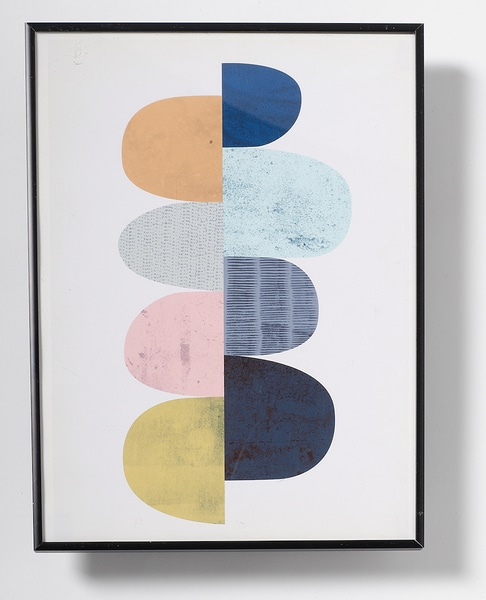 Abstract Half Circle Framed Print