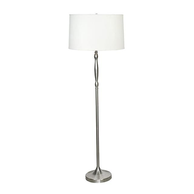 LAMP-FL-SILVER TURNED BASE
