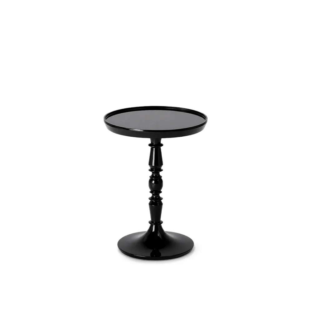GH BAROQUE DRINKS TABLE WITH MIRROR BLACK
