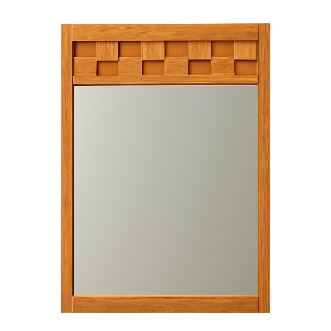 Vintage Lane “Staccato” Geometric Wood Frame Mirror