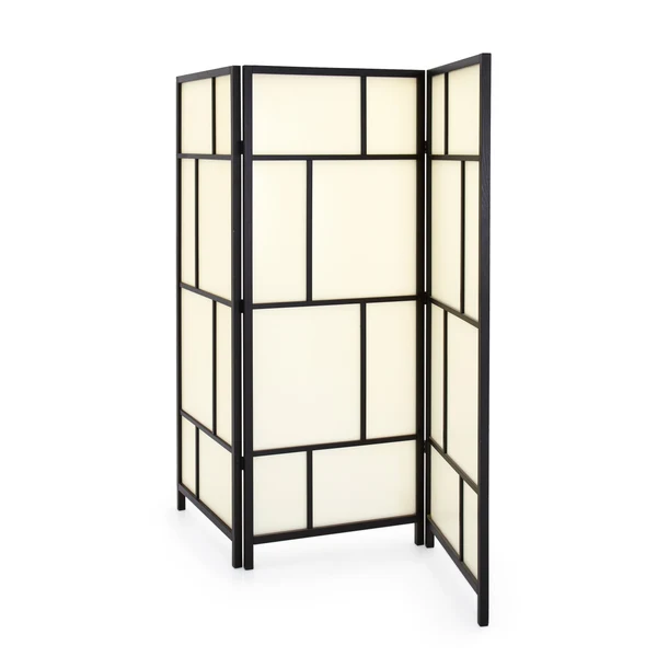 Black Frame and White Screen Room Divider