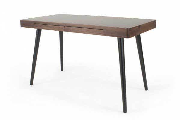 Post War Walnut Wooden Rectangular Desk