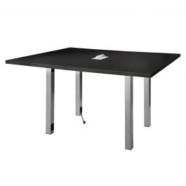 5ft Powered Table, Black Top