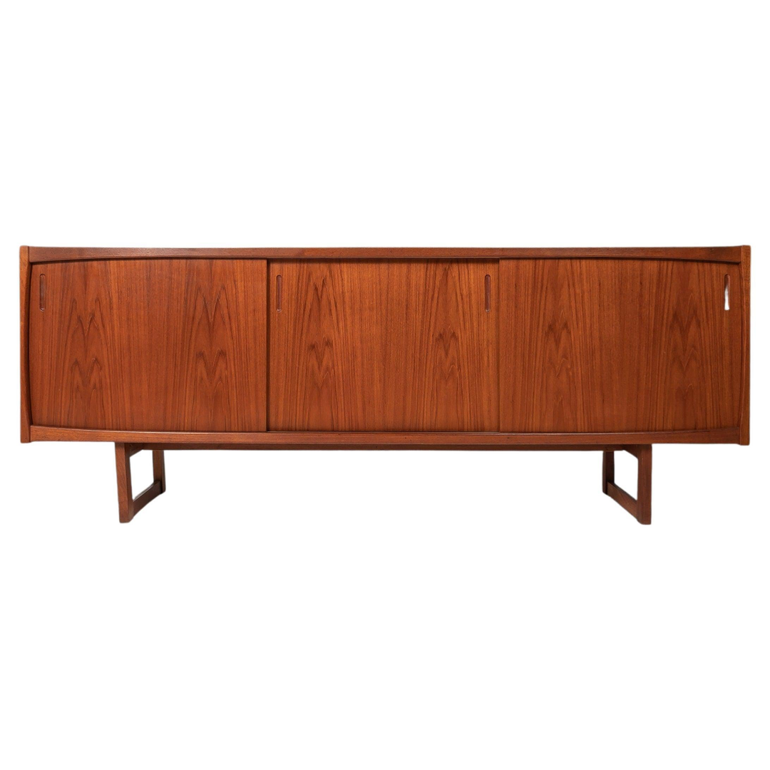 Danish Modern Credenza in Teak After Arne Vodder w/ Finished Back, c. 1960s