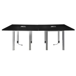 8ft Table, Powered, Black Top