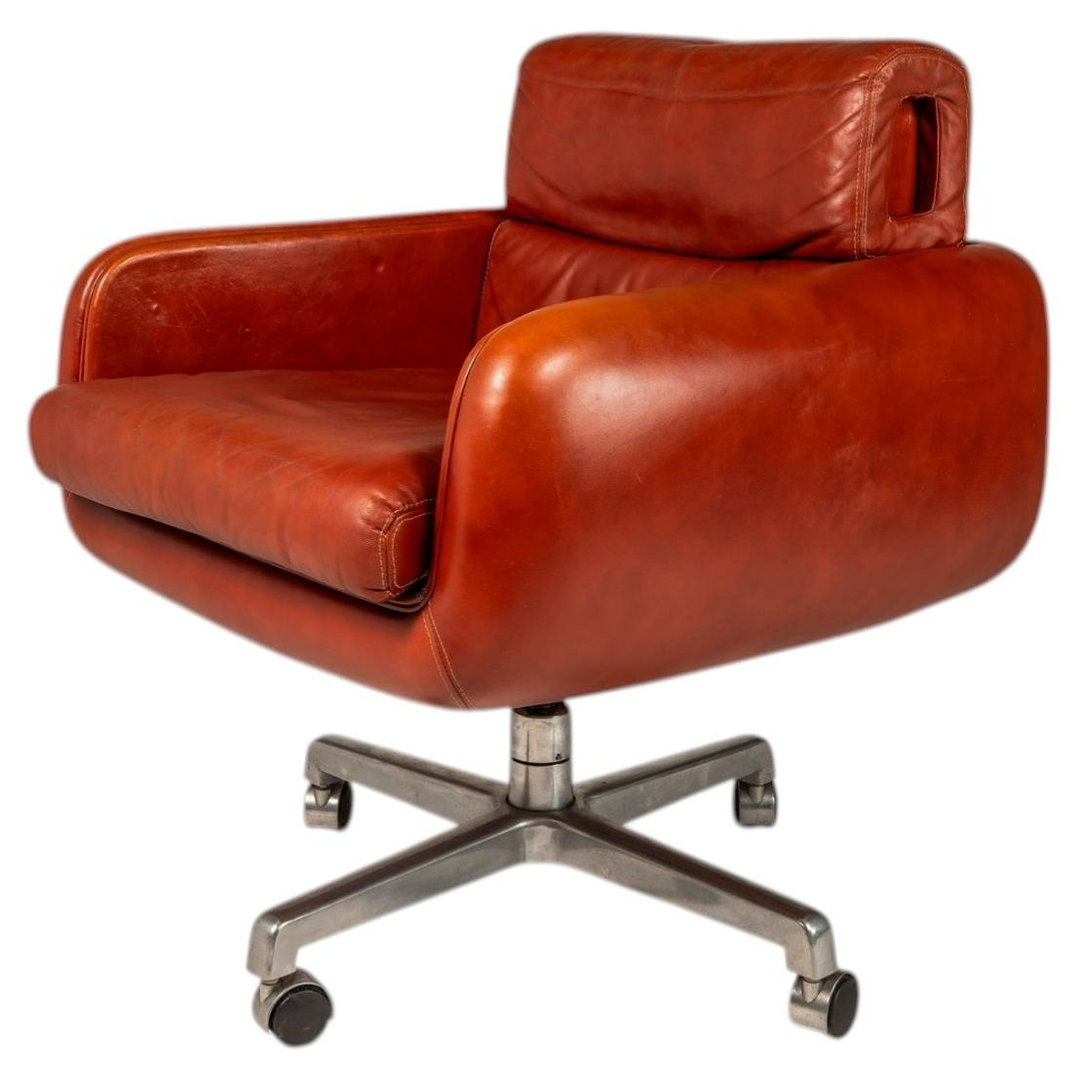 Swivel Chair in Leather, Frank Doerner, Doerner for John Stuart, USA, c. 1970s