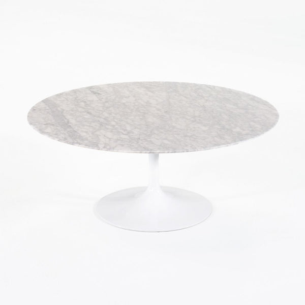 2010s Eero Saarinen for Knoll Tulip Coffee Table with Marble Top, Aluminum, Grey