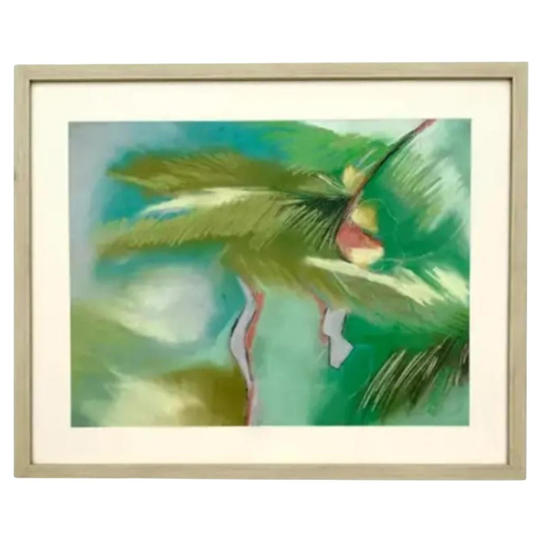 Vintage Boho Abstract Pastel on Paper