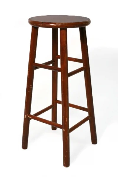 MAHOGANY WOODEN BAR STOOL (VARNISHED)