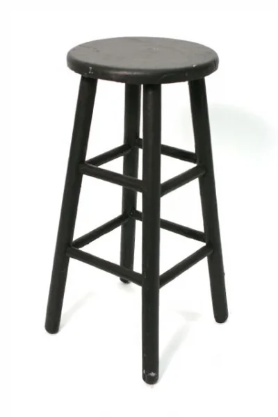 BLACK WOODEN BAR STOOL