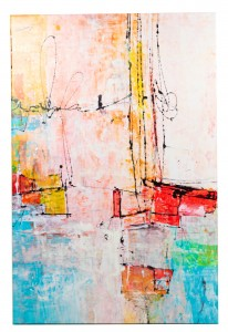 Multicolor Abstract Painting in Warm Tones