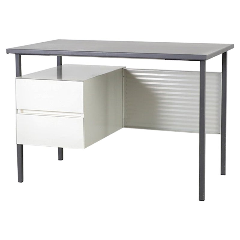A.R. Cordemeyer for Gispen 3803 Gray Enamel Desk with Linoleum Top