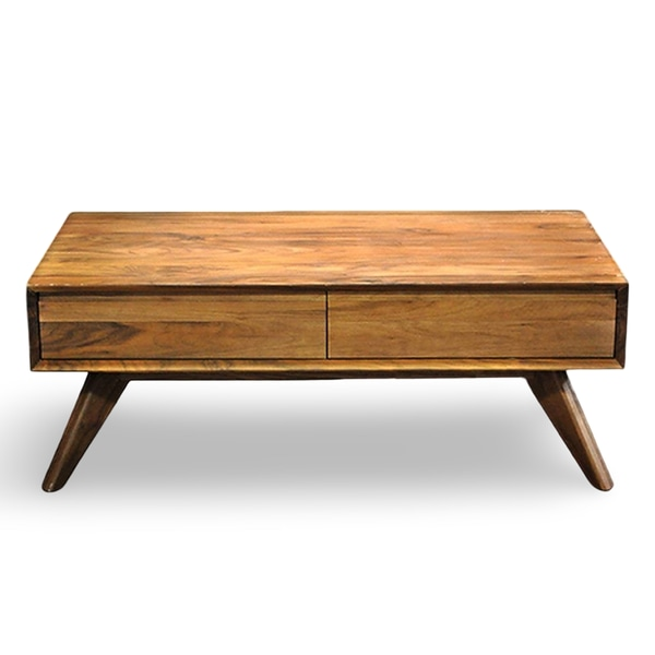 Coffee Table, Contemporary, walnut wood, two drawer