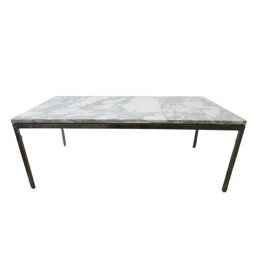 Florence Knoll Coffee Table, 45x22-in, in Marble