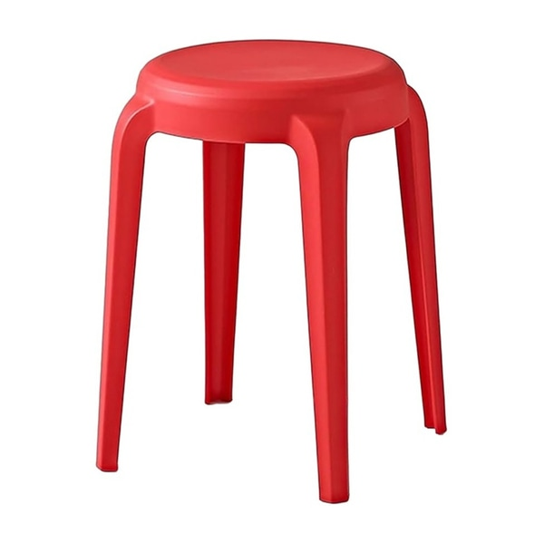 Red Plastic Stool