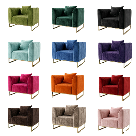 Velours armchair – Colors