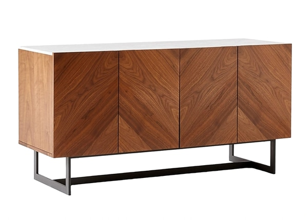 Credenza with white marble top