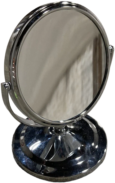 A2E Silver Standing Makeup Mirror