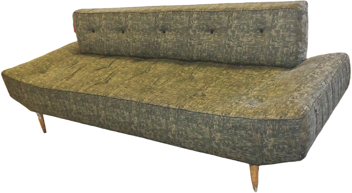 Daybed, 50's Green W/Tan & Black Patterns, Warehouse, Green, Black, Sofa, Sofas, Tan, UNIVERSAL